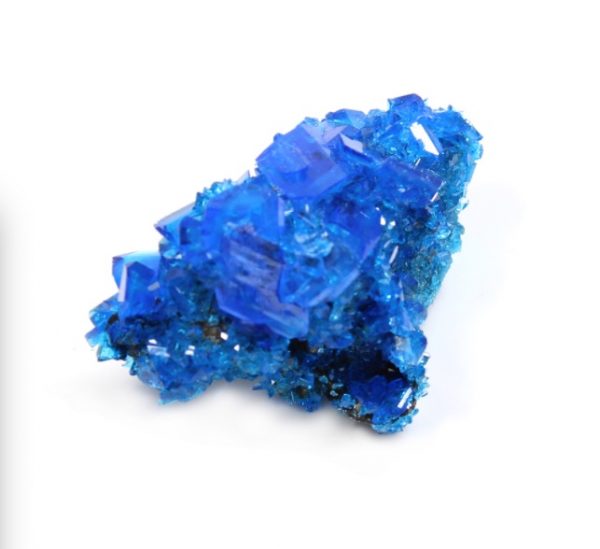 Chalcanthite copper compound mineral crystals