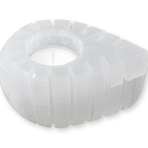 selenite candle holder