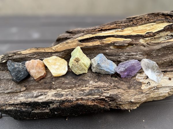 raw chakra stones set