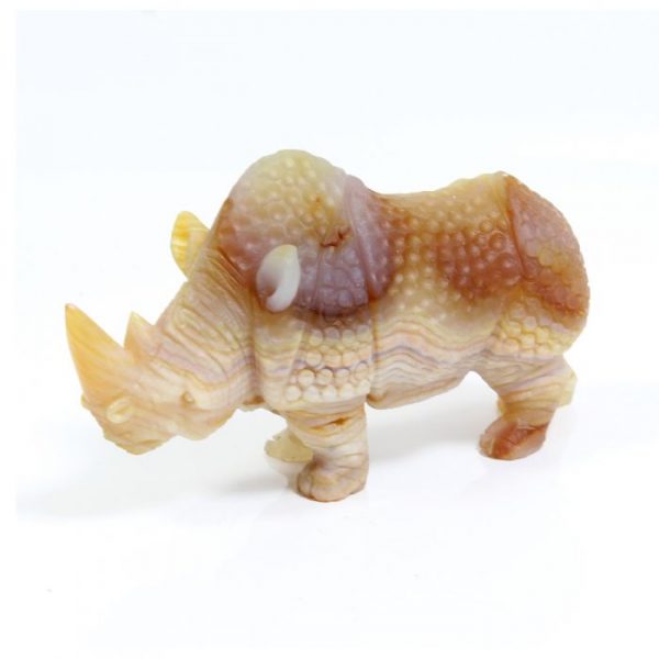 Carved Carnelian Gemstone Rhino