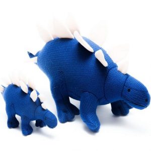 Blue Stegosaurus Dinosaur Rattle Toy