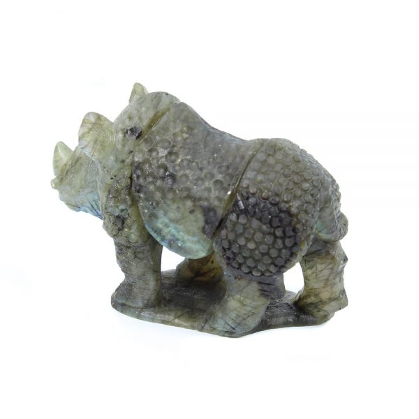 Carved Labradorite Rhino