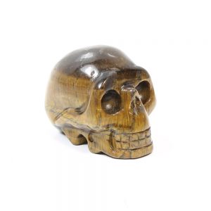 tigers eye Gemstone Skull-