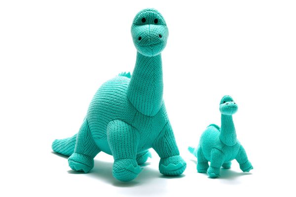 ice blue diplodocus toy rattles