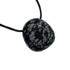 snowflake obsidian pendant