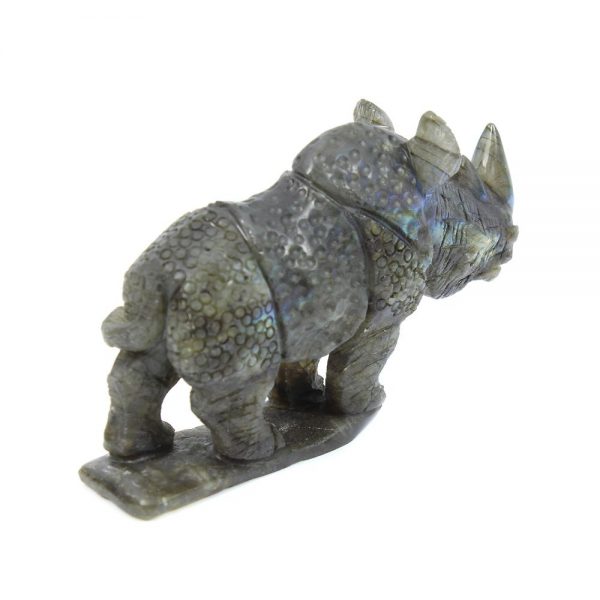 Carved Labradorite Rhino