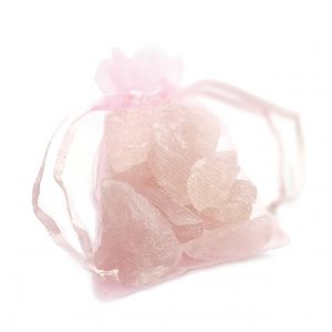 rose_quartz_crystal chips_pink_bag