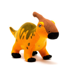 Parasaurolophus dinosaur baby soft toy rattle